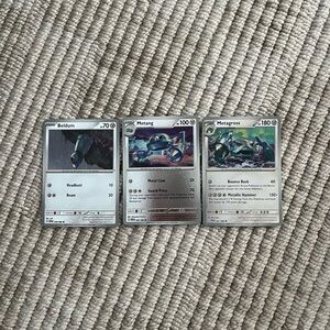 3 Pokemon beldum 059/086 metang 060/086 metagross 061/086 chaos rising cards